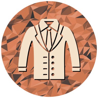 Smokin ikonu. Web için kıyafet vektör sembolünün düz çizimi