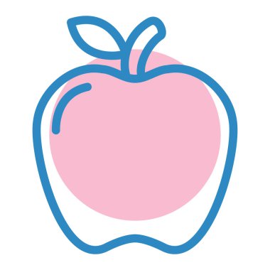 Elma. Web simgesi basit illüstrasyon