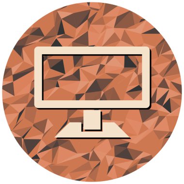 Bilgisayar monitörü simgesi. Web tasarımı için dizüstü bilgisayar vektör simgelerinin düz çizimi