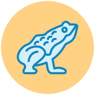 Kurbağa. Web simgesi basit illüstrasyon