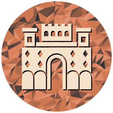 Bir cami simgesinin vektör illüstrasyonu