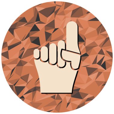 El, işaret parmağıyla tutuyordu.