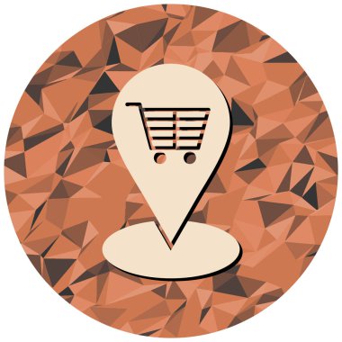 Alışveriş arabası ikonu. vektör illüstrasyonu