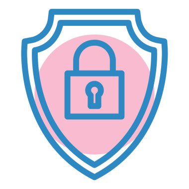 Kalkan. Web simgesi basit illüstrasyon