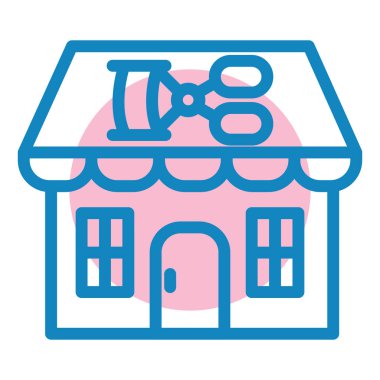 Ev. Web simgesi basit illüstrasyon