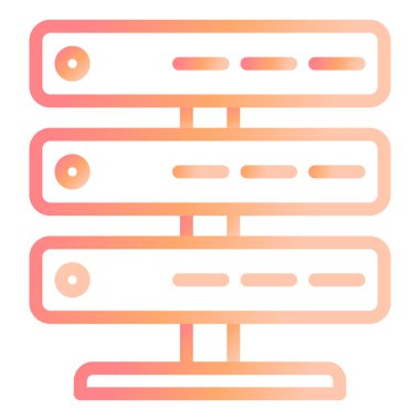 Sunucu. Web simgesi basit illüstrasyon 