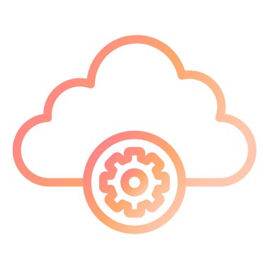 SAAS modern simge vektör illüstrasyonu 