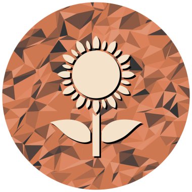 Çiçek. Web simgesi basit tasarım