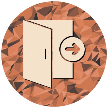 Kapı. Web simgesi basit illüstrasyon