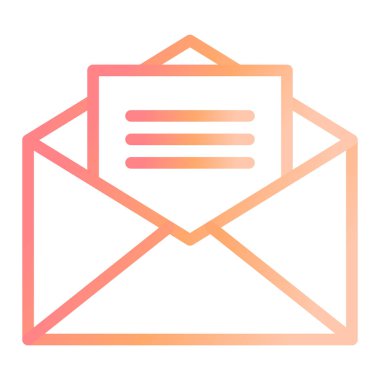 E-posta. Web simgesi basit illüstrasyon 