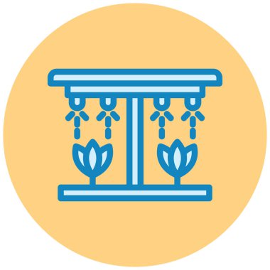 Şömine. Web simgesi basit illüstrasyon