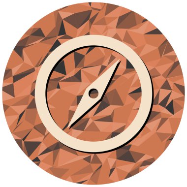 Pusula simgesi. Düz dizayn. Vektör illüstrasyonu.