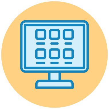 Bilgisayar. Web simgesi basit illüstrasyon