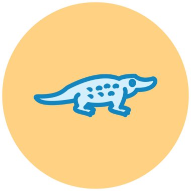 Timsah. Web simgesi basit illüstrasyon