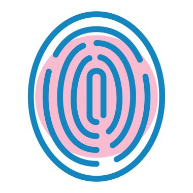 parmak izi ikonu vektör illüstrasyonu