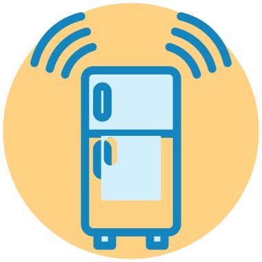 Buzdolabı. Web simgesi basit tasarım