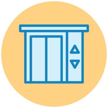 Bina. Web simgesi basit illüstrasyon