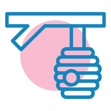 Anahtarı tutan bir elin vektör çizimi