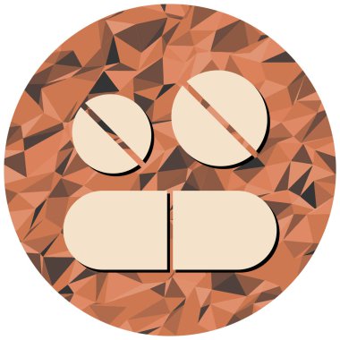 İlaç ikonu. Web için hap vektör simgelerinin düz çizimi