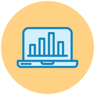 Analizler. Web simgesi basit illüstrasyon