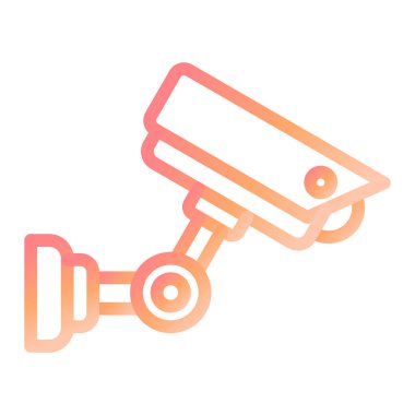 Güvenlik kamerası simgesi. Düz dizayn. vektör illüstrasyonu.