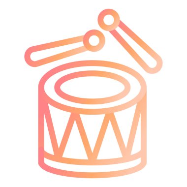  davul simgesi vektör illüstrasyonu 