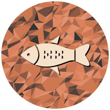 Balık. Web simgesi basit illüstrasyon