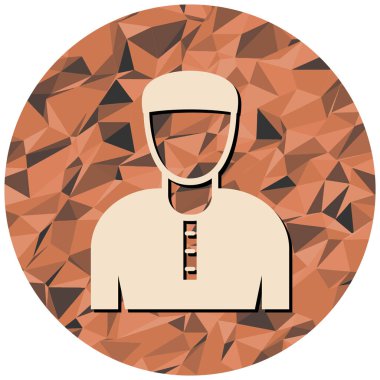 Maske ikonlu bir adam. düz tasarım biçimi.