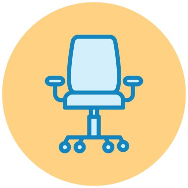 Ofis koltuğu. Web simgesi basit tasarım