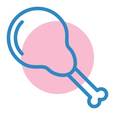 Tavuk. Web simgesi basit illüstrasyon