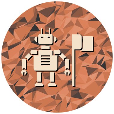 Robot simgesi. Web için ayı vektör simgelerinin düz çizimi
