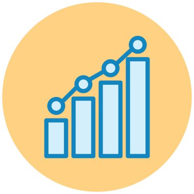 iş grafiği simgesi, vektör illüstrasyonu