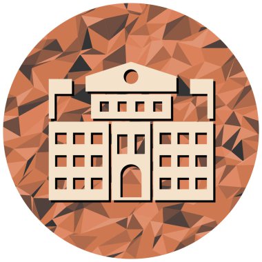 Bina. Web simgesi basit illüstrasyon