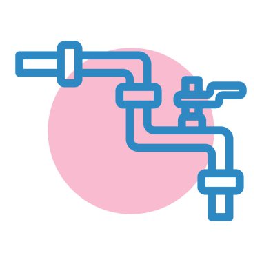 Su musluğu. Basit resimleme