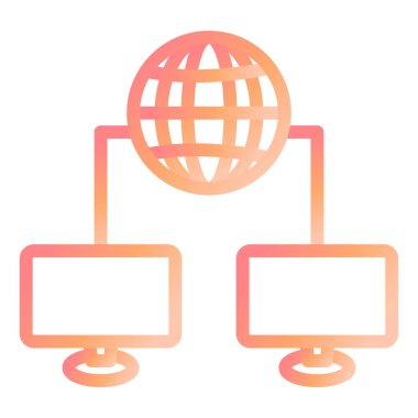 Dünya çapında modern ikon vektör illüstrasyonu 