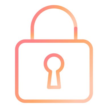 Asma kilit modern simge vektör çizimi 