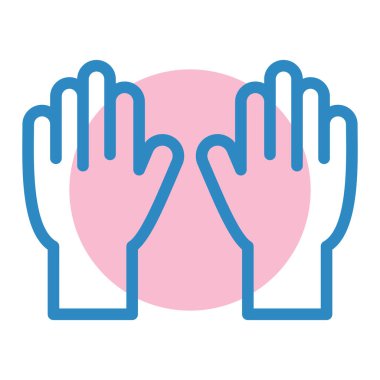 Tıbbi eldiven ikonu. düz renk vektör resimleme çizelgesi.