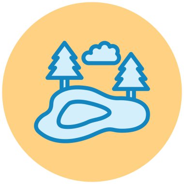 Dağ. Web simgesi vektör illüstrasyonu