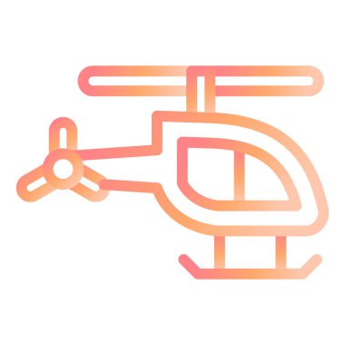Helikopter. Web simgesi basit illüstrasyon