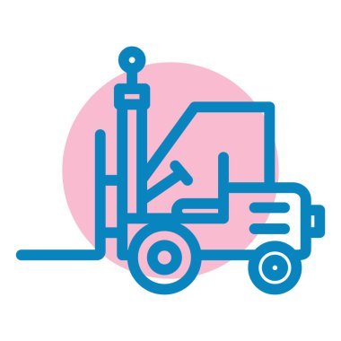 Forklift kamyon simgesi vektör illüstrasyonu
