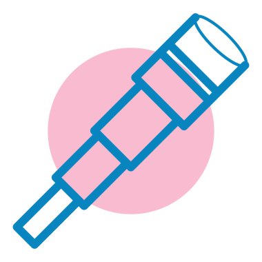 Teleskop simgesinin vektör illüstrasyonu