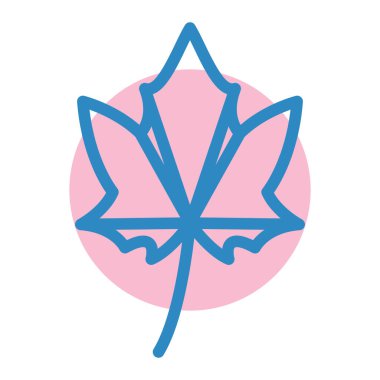 Yaprak. Web simgesi basit illüstrasyon