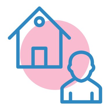 ev ajanı simgesi vektör illüstrasyonu