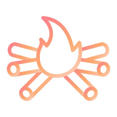 Şenlik ateşi modern ikon vektör illüstrasyonu