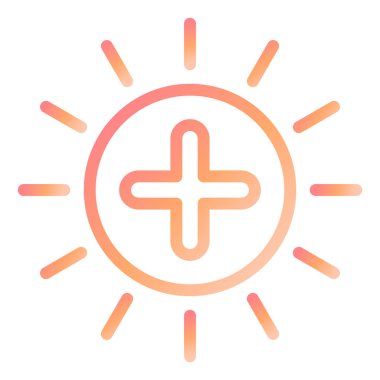 Pozitif İyon modern ikon vektör illüstrasyonu 