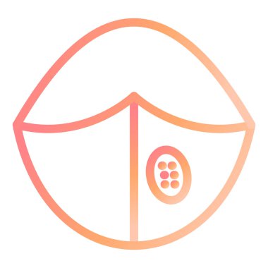 Tıbbi maske. Web simgesi basit illüstrasyon 