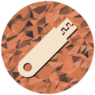 USB flash disk simgesi. vektör illüstrasyonu