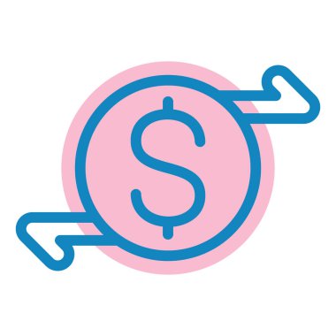 Dolar. Web simgesi basit illüstrasyon