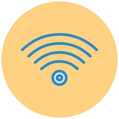 Kablosuz. Web simgesi basit illüstrasyon