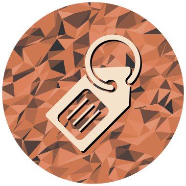 Simge etiketinin vektör illüstrasyonu